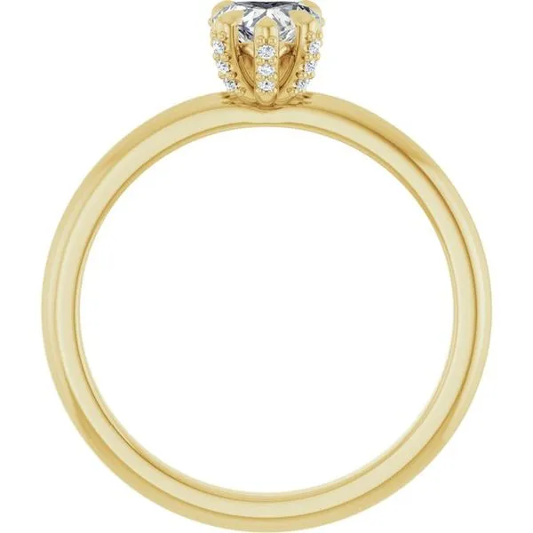 Claw-Prong Accented Engagement Ring Image 2 The Jewelry Source El Segundo, CA