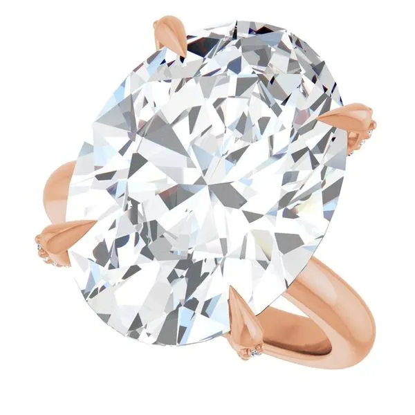 Claw-Prong Accented Engagement Ring Image 5 J. Thomas Jewelers Rochester Hills, MI