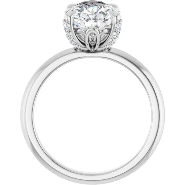 Claw-Prong Accented Engagement Ring Image 2 Natale Jewelers Sewell, NJ