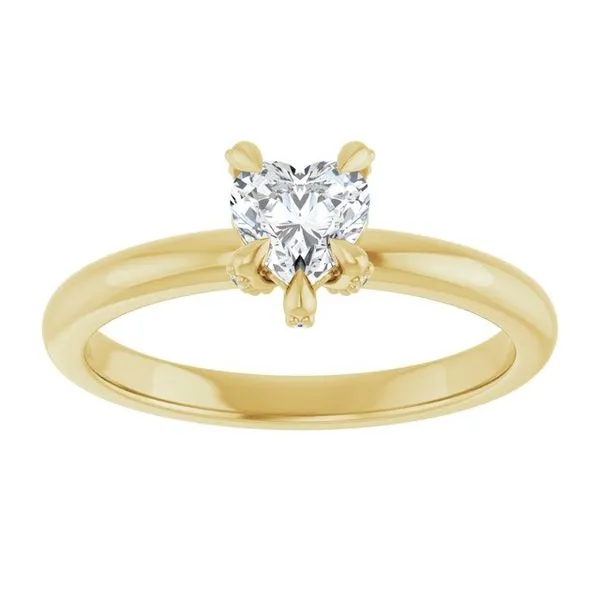 Claw-Prong Accented Engagement Ring Image 3 J. Thomas Jewelers Rochester Hills, MI