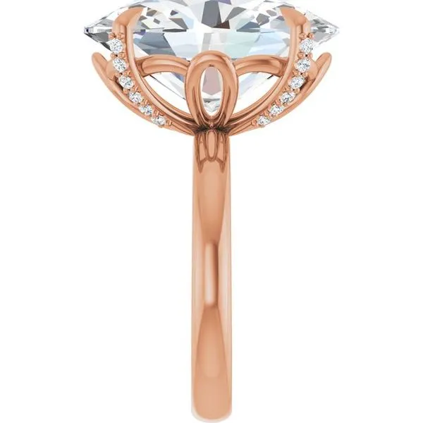 Claw-Prong Accented Engagement Ring Image 4 Austin's Fine Diamonds & Jewelry Lyndhurst, NJ