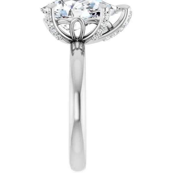 Claw-Prong Accented Engagement Ring Image 4 Don's Jewelry & Design Washington, IA