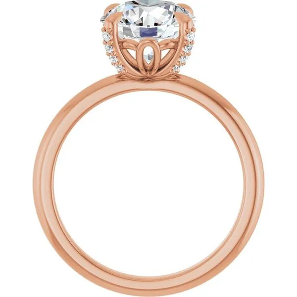 Claw-Prong Accented Engagement Ring Image 2 Don's Jewelry & Design Washington, IA