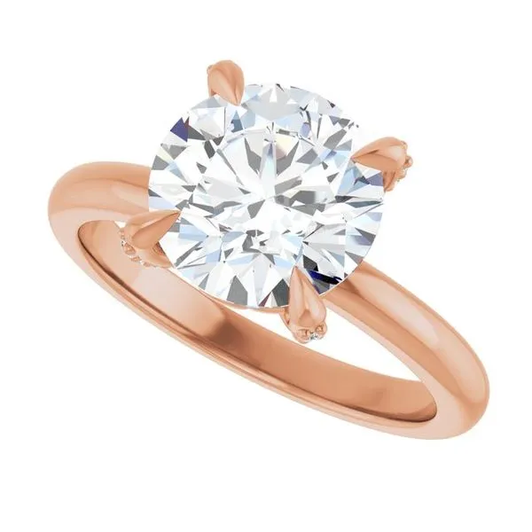 Claw-Prong Accented Engagement Ring Image 5 Vulcan's Forge LLC KANSAS CITY, MO