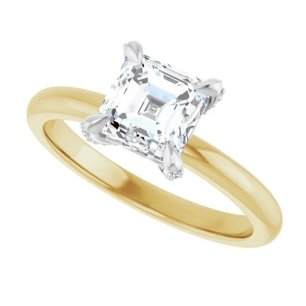 Claw-Prong Accented Engagement Ring Image 5 Northwood Jewelers Northwood, OH