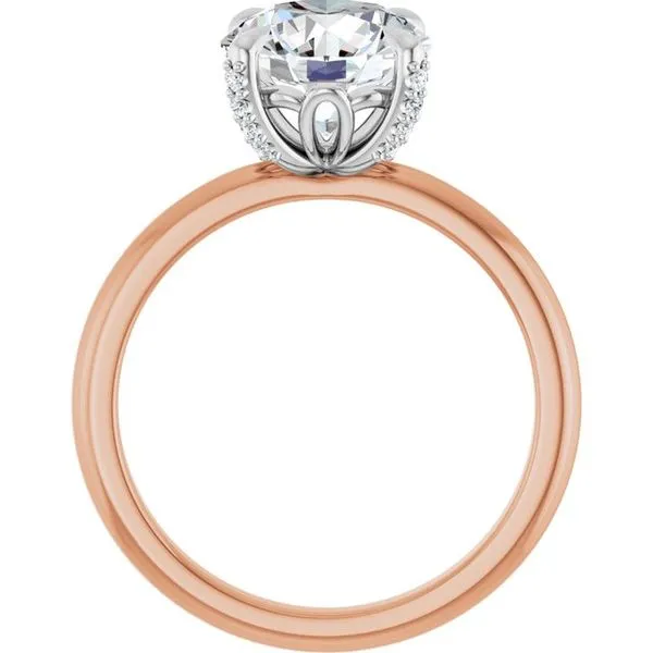 Claw-Prong Accented Engagement Ring Image 2 Ocean View Jewelers Millville, DE