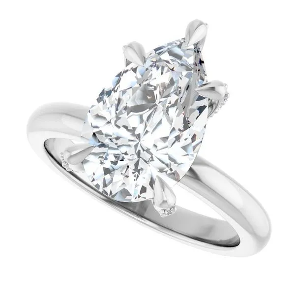 Claw-Prong Accented Engagement Ring Image 5 Raleigh Diamond Fine Jewelry Raleigh, NC