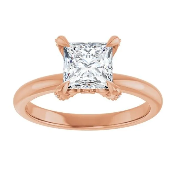 Claw-Prong Accented Engagement Ring Image 3 Stuart Benjamin & Co. Jewelry Designs San Diego, CA