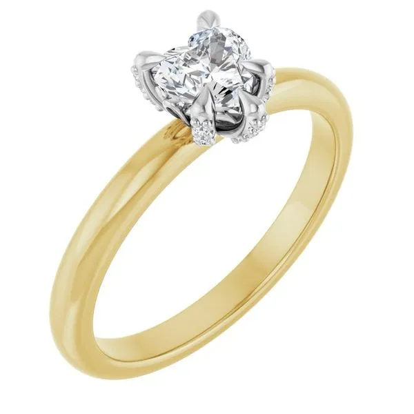 Claw-Prong Accented Engagement Ring