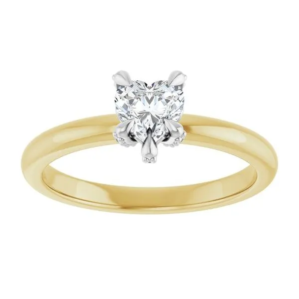 Claw-Prong Accented Engagement Ring Image 3 Northwood Jewelers Northwood, OH