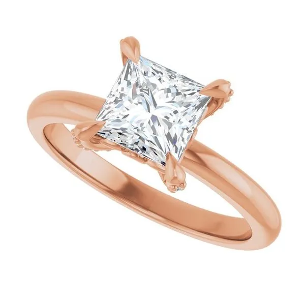 Claw-Prong Accented Engagement Ring Image 5 JF Jones Jewelers Rochester, NY