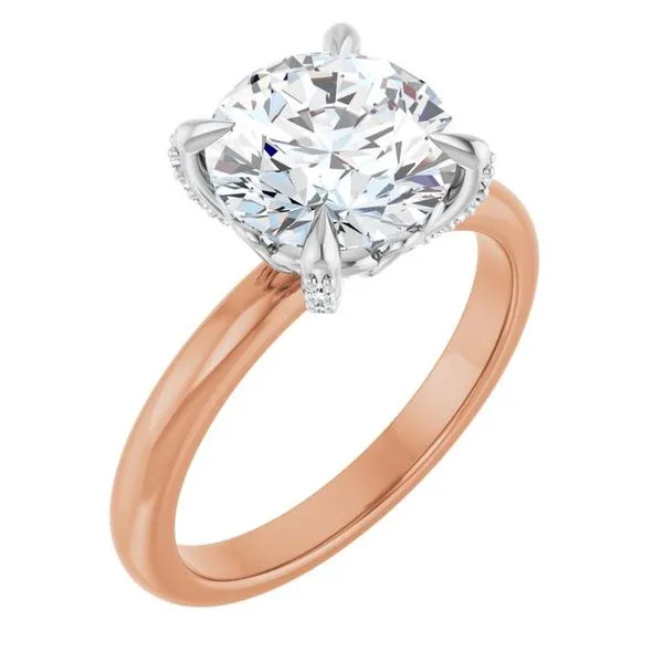 Claw-Prong Accented Engagement Ring