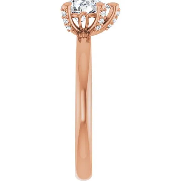 Claw-Prong Accented Engagement Ring Image 4 Austin's Fine Diamonds & Jewelry Lyndhurst, NJ