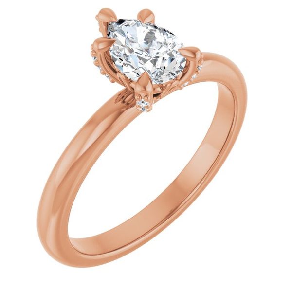 Claw-Prong Accented Engagement Ring
