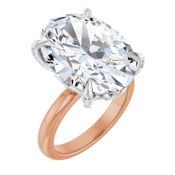 Claw-Prong Accented Engagement Ring