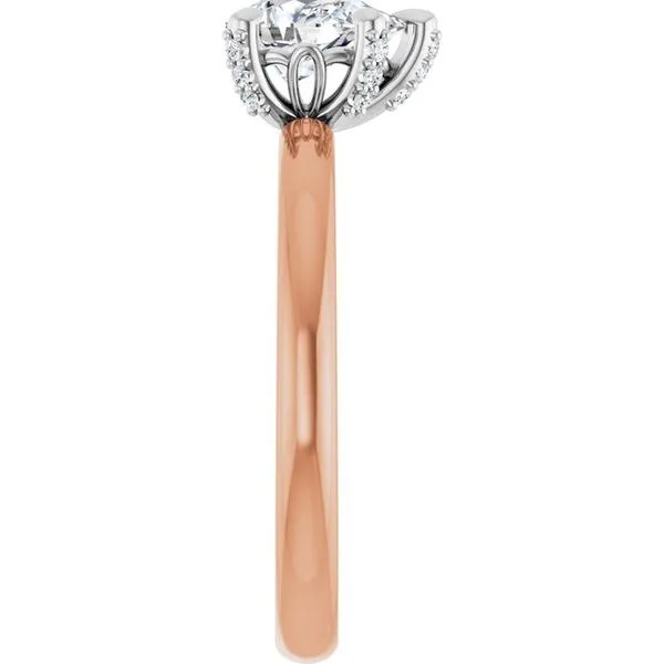 Claw-Prong Accented Engagement Ring Image 4 JF Jones Jewelers Rochester, NY