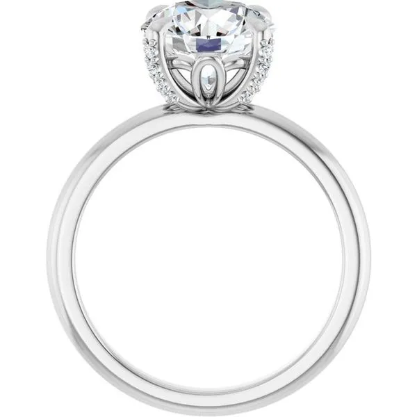 Claw-Prong Accented Engagement Ring Image 2 Raleigh Diamond Fine Jewelry Raleigh, NC