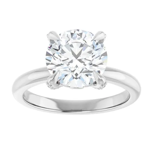 Claw-Prong Accented Engagement Ring Image 3 Arezzo Jewelers Elmwood Park, IL