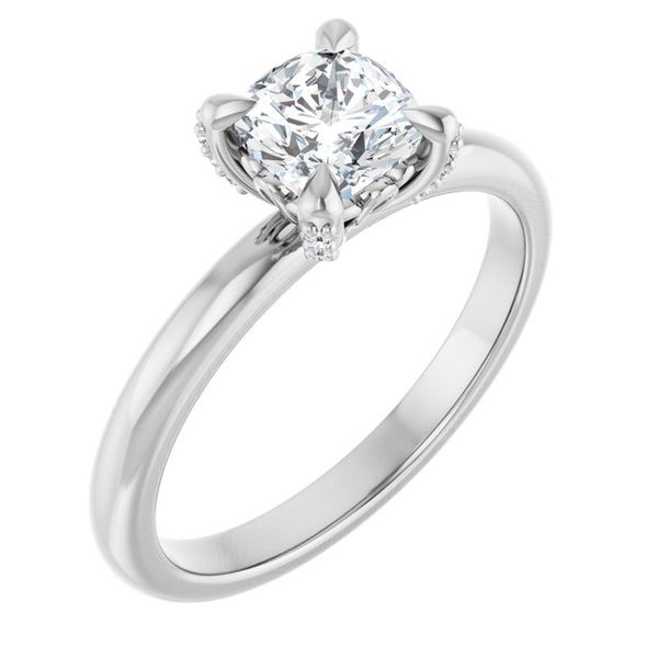 Claw-Prong Accented Engagement Ring