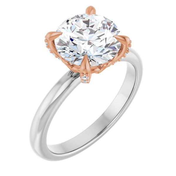 Claw-Prong Accented Engagement Ring