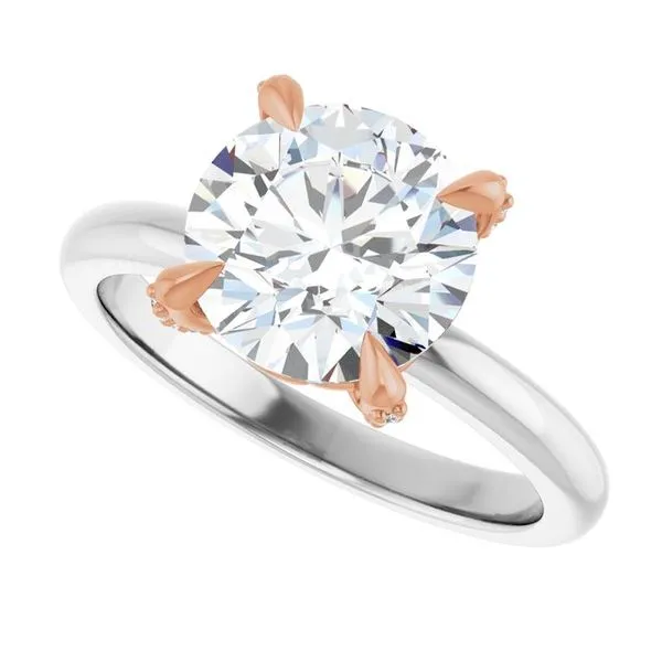 Claw-Prong Accented Engagement Ring Image 5 Mark Jewellers La Crosse, WI