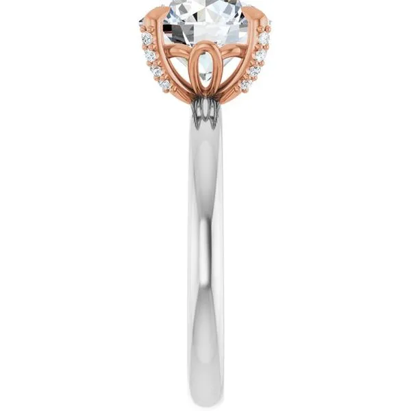 Claw-Prong Accented Engagement Ring Image 4 House of Silva Wooster, OH