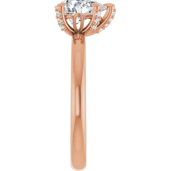 Claw-Prong Accented Engagement Ring Image 4 Northwood Jewelers Northwood, OH