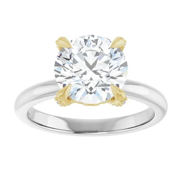 Claw-Prong Accented Engagement Ring Image 3 Arezzo Jewelers Elmwood Park, IL