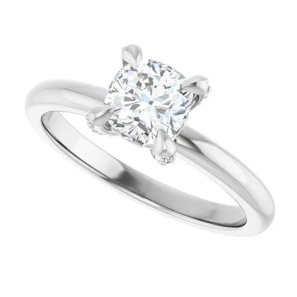 Claw-Prong Accented Engagement Ring Image 5 Vulcan's Forge LLC KANSAS CITY, MO