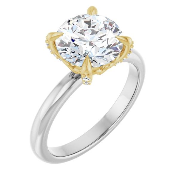 Claw-Prong Accented Engagement Ring