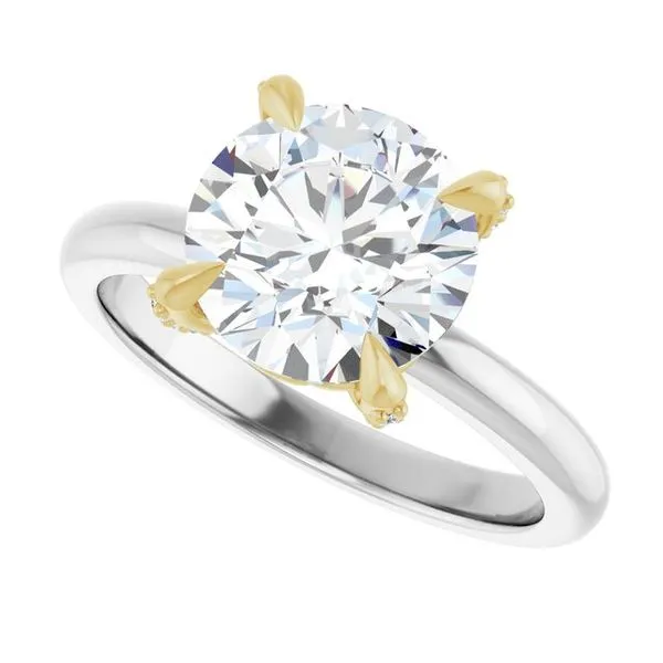 Claw-Prong Accented Engagement Ring Image 5 Stuart Benjamin & Co. Jewelry Designs San Diego, CA