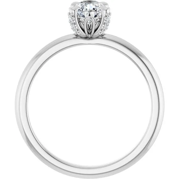Claw-Prong Accented Engagement Ring Image 2 Don's Jewelry & Design Washington, IA