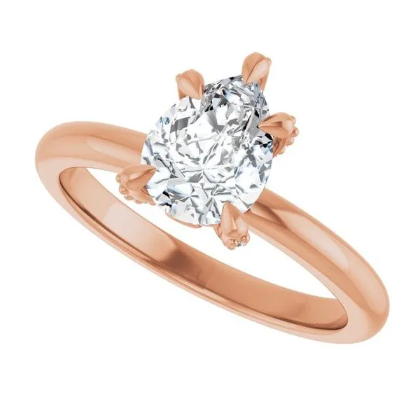 Claw-Prong Accented Engagement Ring Image 5 J. West Jewelers Round Rock, TX