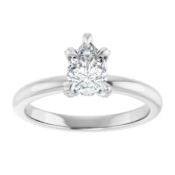 Claw-Prong Accented Engagement Ring Image 3 Shipley's Fine Jewelry Hampstead, MD