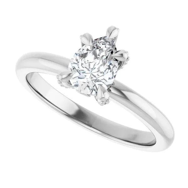 Claw-Prong Accented Engagement Ring Image 5 Vulcan's Forge LLC KANSAS CITY, MO