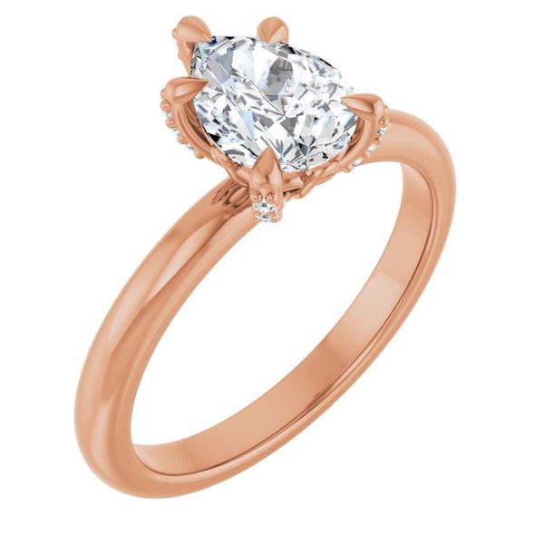 Claw-Prong Accented Engagement Ring