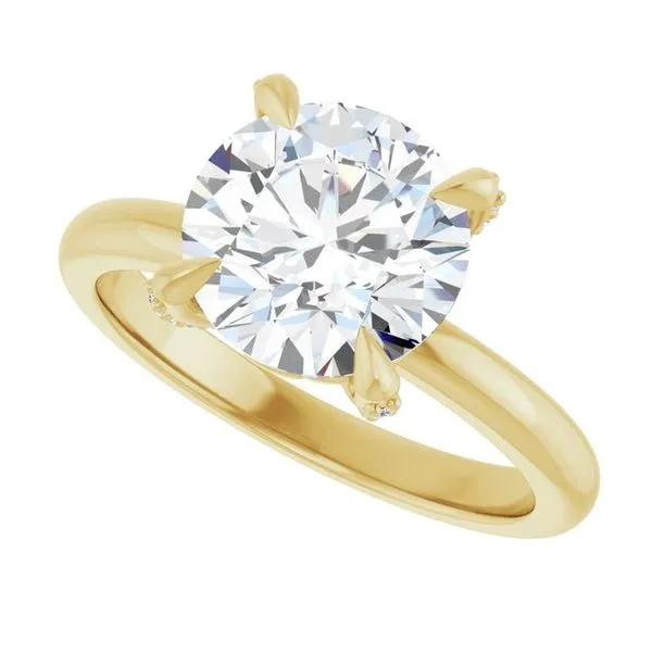Claw-Prong Accented Engagement Ring Image 5 Raleigh Diamond Fine Jewelry Raleigh, NC