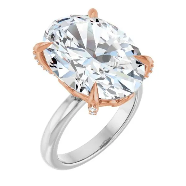 Claw-Prong Accented Engagement Ring