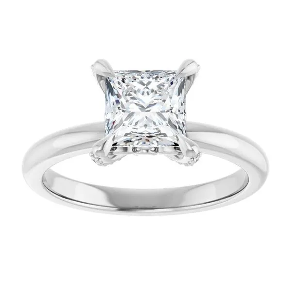 Claw-Prong Accented Engagement Ring Image 3 Stuart Benjamin & Co. Jewelry Designs San Diego, CA