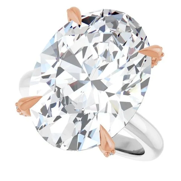 Claw-Prong Accented Engagement Ring Image 5 Banks Jewelers Burnsville, NC