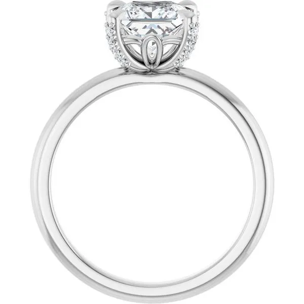 Claw-Prong Accented Engagement Ring Image 2 Clater Jewelers Louisville, KY