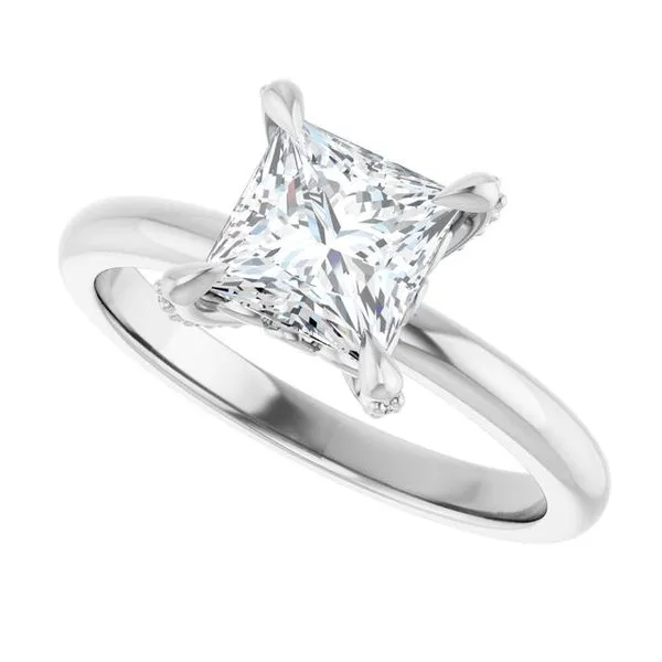Claw-Prong Accented Engagement Ring Image 5 J. Thomas Jewelers Rochester Hills, MI