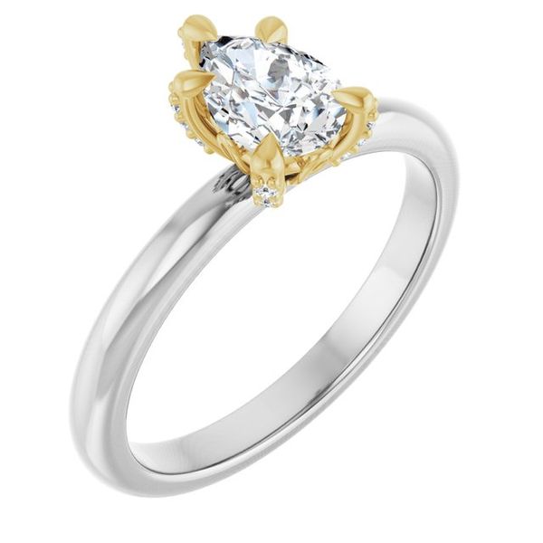 Claw-Prong Accented Engagement Ring