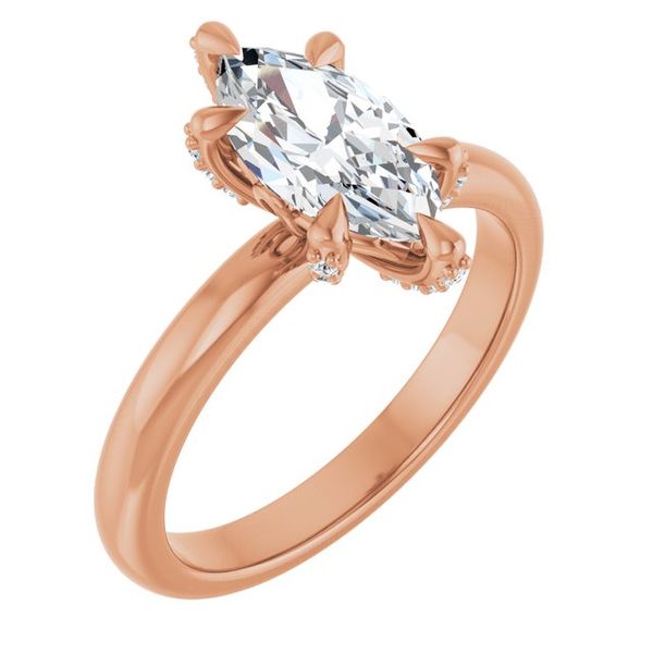 Claw-Prong Accented Engagement Ring