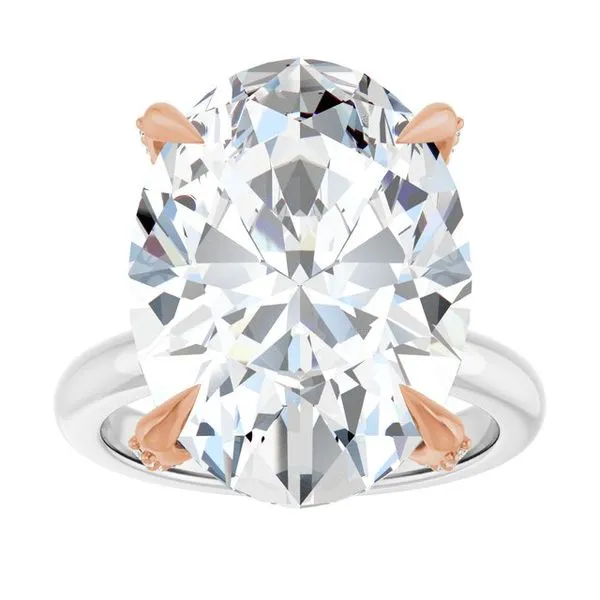 Claw-Prong Accented Engagement Ring Image 3 J. West Jewelers Round Rock, TX