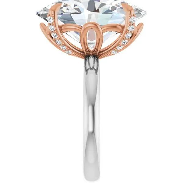 Claw-Prong Accented Engagement Ring Image 4 Clater Jewelers Louisville, KY