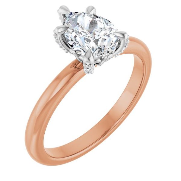 Claw-Prong Accented Engagement Ring