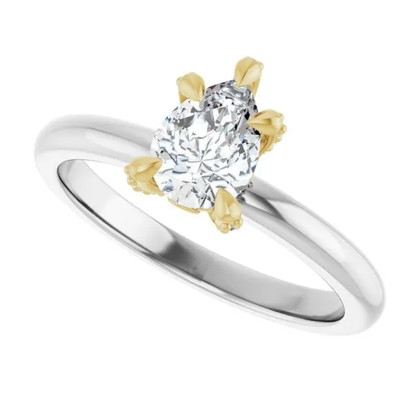 Claw-Prong Accented Engagement Ring Image 5 Don's Jewelry & Design Washington, IA
