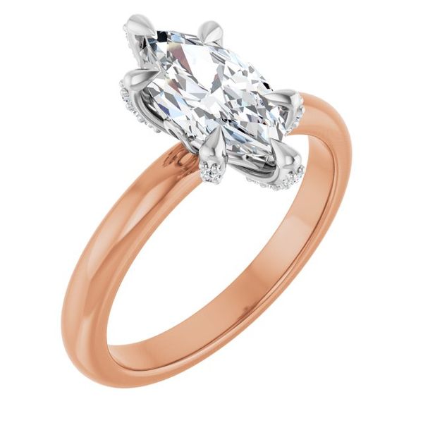 Claw-Prong Accented Engagement Ring