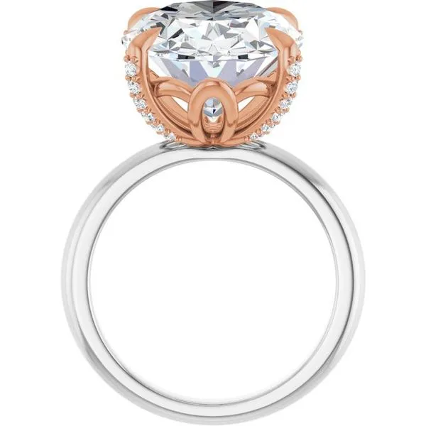 Claw-Prong Accented Engagement Ring Image 2 Don's Jewelry & Design Washington, IA